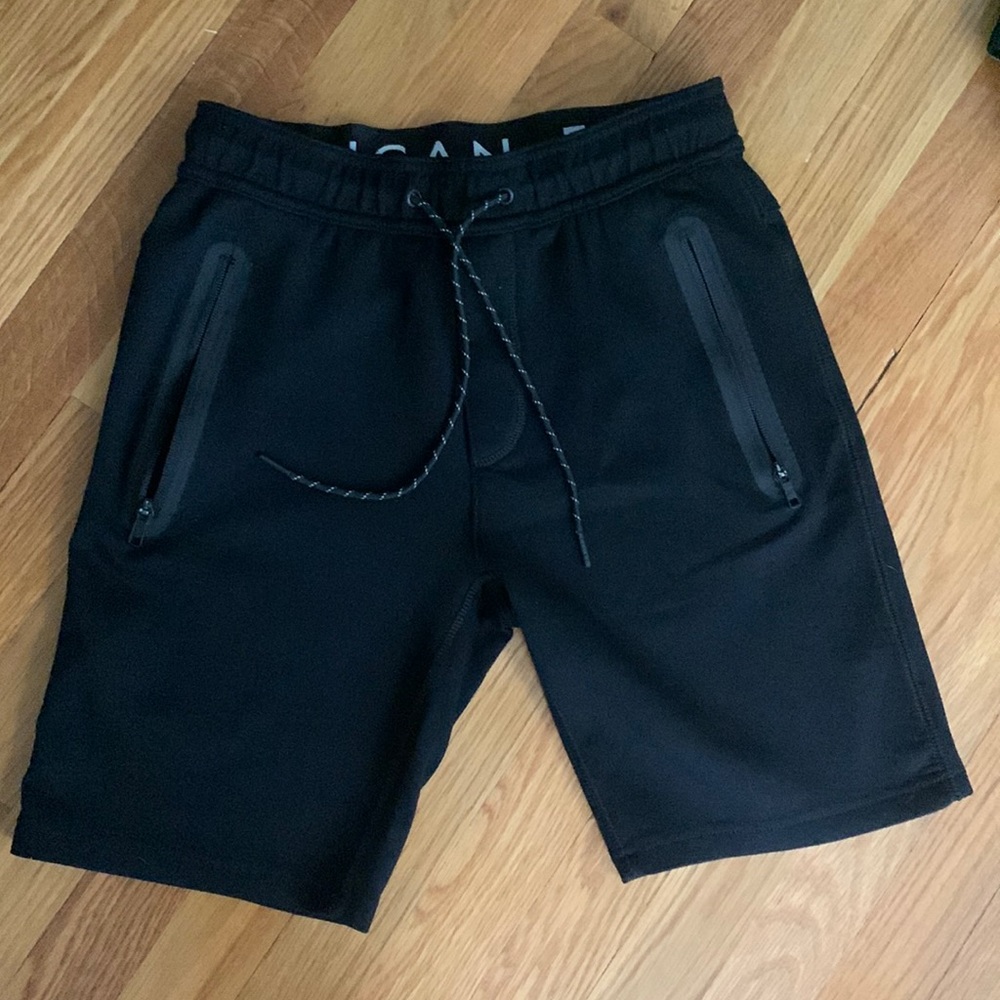 American Eagle black jogger shorts